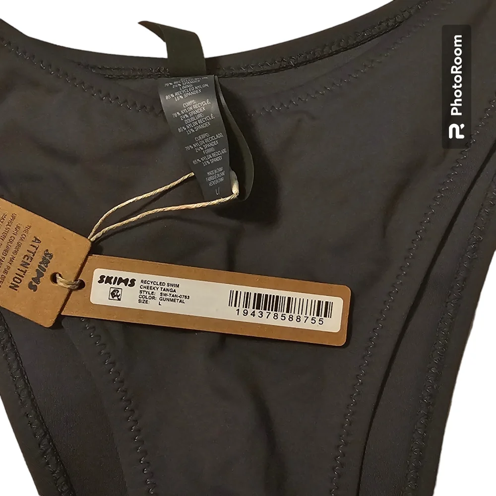 SKIMS Signature Swim Cheeky Tanga Bottoms Womens L Large - Picture 2 of 4